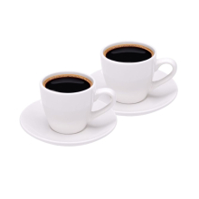 Komplet dwóch filiżanek ESPRESSO z podstawkami 90ml RAVI